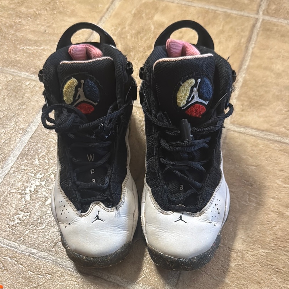 Kids Black and White Jordan Sneakers